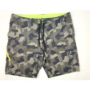 ZeroXposur Mens Swim Trunks M Medium Lined Board Shorts Stretch Camo Pockets